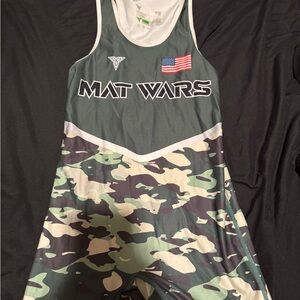 Mat Wars Camouflage Wrestling Singlet